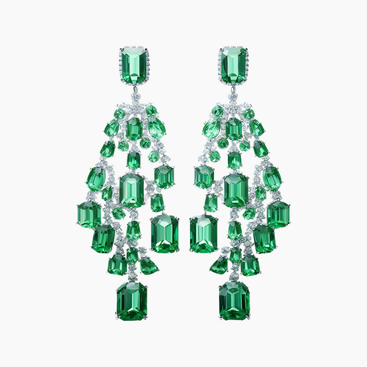 Emerald Chandelier Earrings