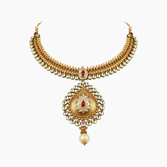 Traditional Kundan Ruby Necklace